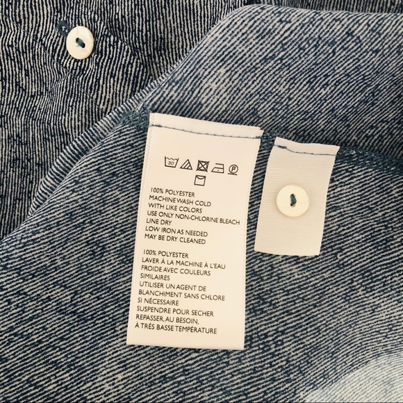 Free People Blue Sheer Bell Sleeve Button Down - Picture 6 of 6